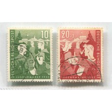 ALEMANIA OCCIDENTAL 1952 Yv. 39/40 SERIE COMPLETA DE LUJO €60