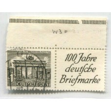 ALEMANIA OCCIDENTAL BERLIN 1949 ZUSAMMENDRUCKE MI. W 3 DE LUJO €50