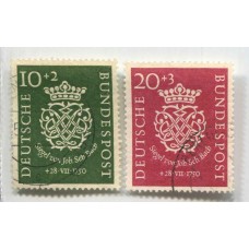 ALEMANIA OCCIDENTAL 1950 Yv. 7/8 SERIE COMPLETA DE LUJO  €125 