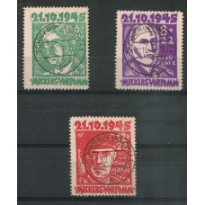 ALEMANIA ESTAMPILLA SEGUNDA GUERRA MUNDIAL OCUPACION SOVIETICA DE MECKLEMBOURG Yv. 16/8  SERIE COMPLETA RARISIMA DE LUJO €150