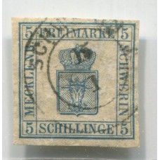 ALEMANIA 1856 ESTADO DE MECKLENBURG Yv. 3 HERMOSO EJEMPLAR 375 Euros