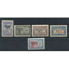 ARGENTINA 1930 GJ 665/9 SERIE COMPLETA ESTAMPILLAS ZEPPELIN VERDE ESTUPENDA CALIDAD NUEVA MINT SALVO EL $1 QUE TIENE UN SUAVE RESTO , LUJO U$ 980