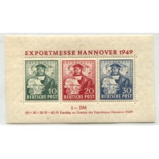 ALEMANIA ESTAMPILLA SEGUNDA GUERRA MUNDIAL OCUPACION INTERALIADA 1949 BLOQUE Yv.1 NUEVO MINT 130 EUROS