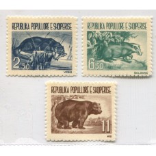 ALBANIA 1961 Yv. 549/51 SERIE COMPLETA DE ESTAMPILLAS NUEVAS MINT FAUNA