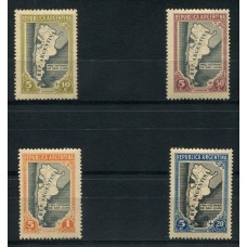 ARGENTINA 1944 GJ 912/5 PE. 438/41 PRO-SAN JUAN SERIE COMPLETA NUEVA CON GOMA