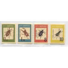 ALBANIA 1963 Yv. 616/9 SERIE COMPLETA DE ESTAMPILLAS NUEVAS MINT INSECTOS FAUNA