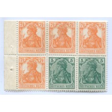 ALEMANIA 1919 ZUSAMMENDRUCKE Mi. H BLATT 20 NUEV CON GOMA MUY RARA HOJA DEL CARNET 420 EUROS PARA EL TIPO MAS BARATO  