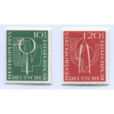 ALEMANIA OCCIDENTAL 1955 Yv. 93/4 SERIE COMPLETA DE ESTAMPILLAS MINT DE LUJO 20 EUROS