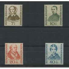 ALEMANIA OCCIDENTAL 1955 Yv. 98/101 SERIE COMPLETA MINT DE LUJO € 50