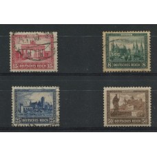 ALEMANIA 1930 Yv. 431/4 SERIE COMPLETA USADA SALVO EL SELLO FINAL QUE ES NUEVO 58 EUROS