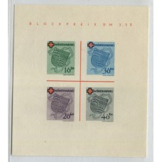 ALEMANIA ESTAMPILLA SEGUNDA GUERRA MUNDIAL OCUPACION INTERALIADA DE WURTTEMBERG 1949 BLOQUE Yv. 1 NUEVO MINT 215 EUROS