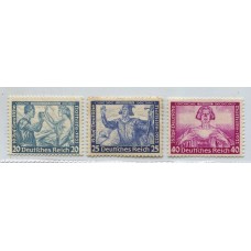 ALEMANIA 1933 Yv. 476, 477 y 478 LOS VALORES ALTOS DE LA SERIE WAGNER ESTAMPILLAS NUEVAS CON y SIN GOMA 375 Euros