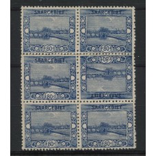ALEMANIA ESTAMPILLA SARRE 1921 Yv 061a TETE-BECHE RARO NUEVA SIN GOMA 75 EUROS +