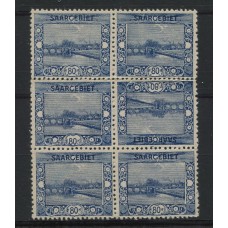 ALEMANIA ESTAMPILLA SARRE 1921 Yv 061a TETE-BECHE RARO NUEVA SIN GOMA 75 EUROS +