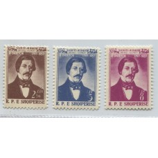 ALBANIA 1958 Yv. 486/8 SERIE COMPLETA DE ESTAMPILLAS NUEVAS MINT