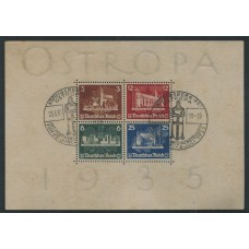 ALEMANIA 1935 Yv. BLOQUE 3 EL BLOCK OSTROPA USADO QUE ES MUY RARO 900 Euros