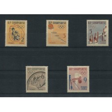 ALBANIA 1964 Yv. 626/30 SERIE COMPLETA DE ESTAMPILLAS NUEVAS CON GOMA