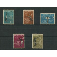 ALBANIA 1964 Yv. 576/80 SERIE COMPLETA DE ESTAMPILLAS NUEVAS CON GOMA