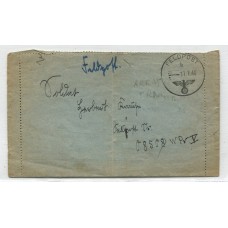 ALEMANIA EN FRANCIA SEGUNDA GUERRA MUNDIAL 1940 CARTA DE SOLDADO ENVIADA DESDE ARRAS OCUPADA