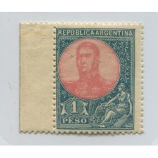 ARGENTINA 1908 GJ 299a ESTAMPILLA NUEVA CON GOMA VARIEDAD SIN FILIGRANA u$ 60