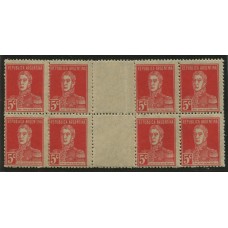 ARGENTINA 1924 GJ 599EV CUADROS CON 2 PAREJAS CON ENTRECINTAS y ESTAMPILLAS MINT U$ 200 + 50%