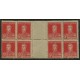 ARGENTINA 1924 GJ 599EV CUADROS CON 2 PAREJAS CON ENTRECINTAS y ESTAMPILLAS MINT U$ 200 + 50%