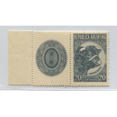 ARGENTINA 1942 GJ 874CZ CON FILIGRANA SOL RAYOS ONDULADOS NUEVO MINT U$ 100