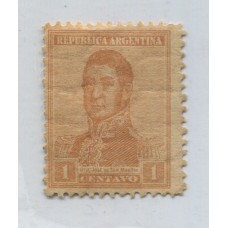 ARGENTINA 1917 GJ 438 ESTAMPILLA NUEVA CON GOMA PARCIAL U$ 40