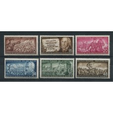 ALEMANIA ORIENTAL DDR 1953 Yv. 140/5 SERIE COMPLETA DE ESTAMPILLAS MINT MILITARES CABALLOS