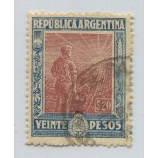 ARGENTINA 1912 GJ 362 ESTAMPILLA FINAMENTE USADA, HERMOSA U$ 100