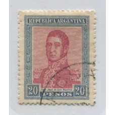 ARGENTINA 1917 GJ 455 EL VALOR ALTO Y FINAL DE LA SERIE PE227 USADO, HERMOSO U$ 50