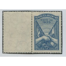 ARGENTINA 1935 GJ 734CZ ESTAMPILLA CON COMPLEMENTO NUEVO CON GOMA U$ 35