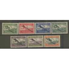 ALBANIA 1927 AEREO Yv. 8/14 SERIE COMPLETA DE ESTAMPILLAS NUEVAS AVIONES AVES 70 EUROS