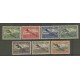 ALBANIA 1927 AEREO Yv. 8/14 SERIE COMPLETA DE ESTAMPILLAS NUEVAS AVIONES AVES 70 EUROS