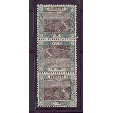 ALEMANIA ESTAMPILLA SARRE 1921 Yv 057c TETE-BECHE RARO  €35 