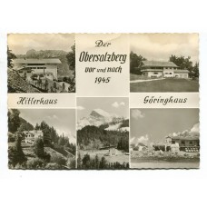 ALEMANIA 1945 TARJETA POSTAL QUE MUESTRA LA DESTRUCION DE LA CASAS DE HITLER Y GOERING, MUY RARA