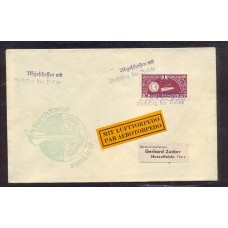 ALEMANIA 1933 COHETERIA ESPACIO SOBRE ESPECIAL CORREO POR COHETE PRIMER VUELO CON ESTAMPILLA SEMI-OFICIAL VARIEDAD SIN DENTAR