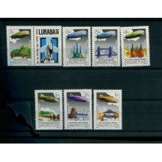 DIRIGIBLES ZEPPELIN HUNGRIA SERIE COMPLETA DE ESTAMPILLAS MINT