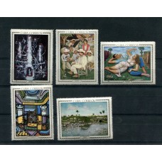 CUBA 1967 Yv. 1086/90 SERIE COMPLETA DE ESTAMPILLAS MINT PINTURA ARTE 