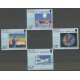 TERRITORIO ANTARTICO BRITANICO BAT 1986 SERIE COMPLETA DE ESTAMPILLAS MINT AVIONES