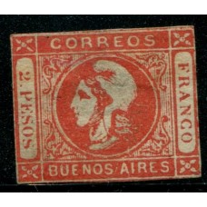 ARGENTINA 1859 GJ 18 PE14 100% ORIG NUEVA MINIMOS DEFECTOS, OFERTA U$ 420