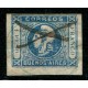 ARGENTINA 1859 GJ 14 PE 10 ESTAMPILLA CON 2 MATASELLOS LEVE PELADURA IGUALMENTE MUY RARA