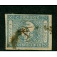 ARGENTINA 1859 GJ 17A BUENOS AIRES CABECITA  VARIEDAD COLOR AZUL LECHOSO  U$ 140