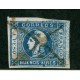 ARGENTINA 1859 GJ 17 ESTAMPILLA CON NOTABLE VARIEDAD MANCHA SOBRE LA "A" DE BUENOS AIRES, ADEMAS PARECE TENER UNA DOBLE IMPRESIÓN PARCIAL HERMOSO EJEMPLAR