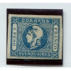 ARGENTINA 1859 GJ 17 PE13 ESTAMPILLA NUEVA VARIEDAD "CORRFOS" 