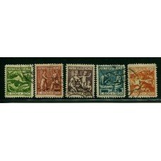 AUSTRIA 1924 SERIE COMPLETA YVERT 326/30  USADA  75 EUROS