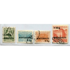 AUSTRIA 1933 Yv. 437/40 SERIE COMPLETA USADA  85 EUROS