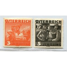 AUSTRIA 1936 Yv. 482 y 483 ESTAMPILLAS NUEVAS MINT DE LUJO 110 Euros