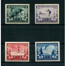 AUSTRIA 1933 Yv. 426/9 SERIE COMPLETA NUEVA MINT HERMOSA Y RARA  FIS SKY DEPORTES  650 EUROS