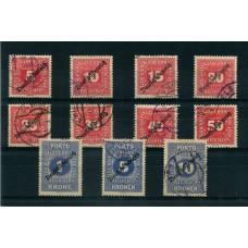 AUSTRIA TAXA 1918 SERIE COMPLETA YVERT 64/74 € 62